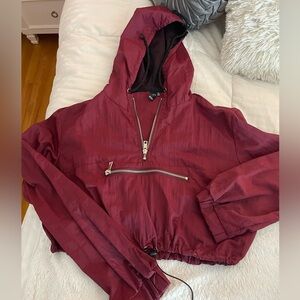 Windsor Maroon Long Sleeve Half Zip Up